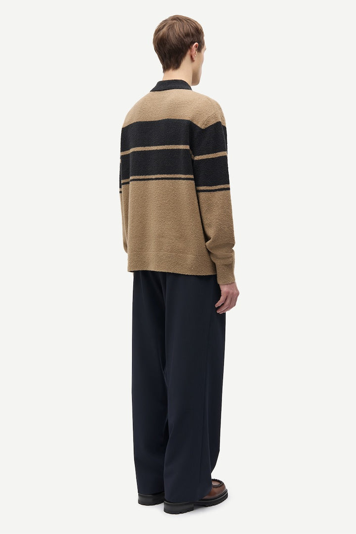 SANINO HZ Polo washed black stripe