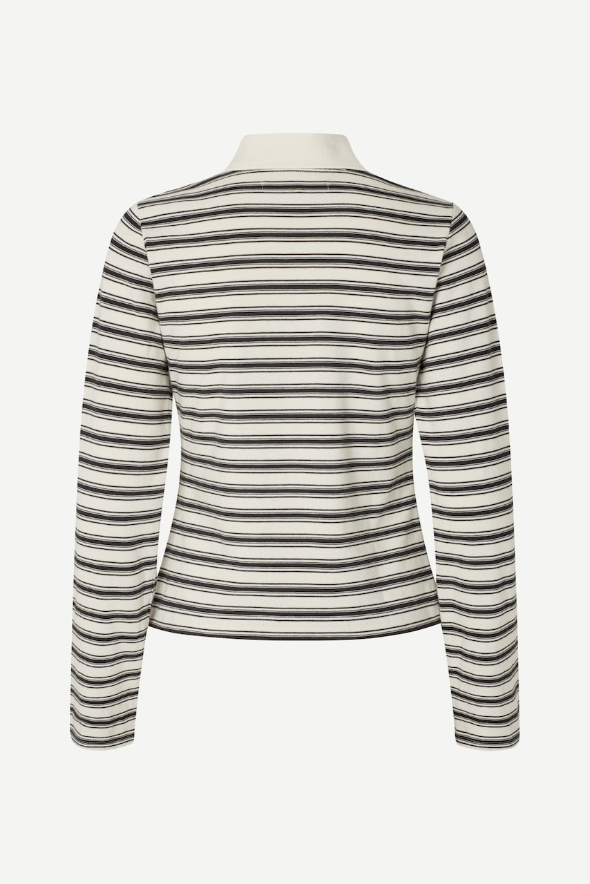 SADONELL LS Polo egret stripe