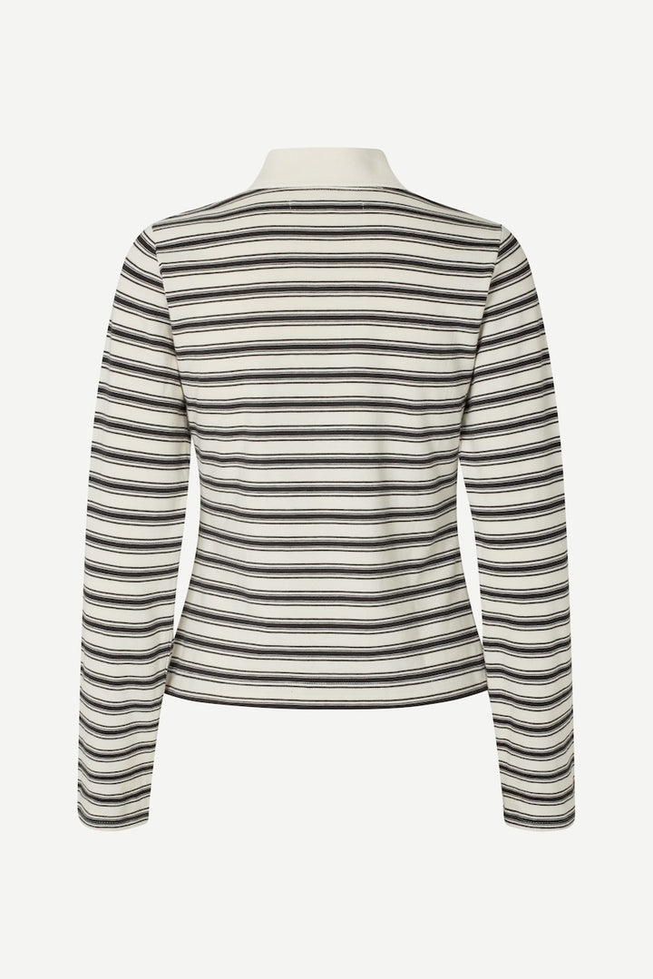 SADONELL LS Polo egret stripe