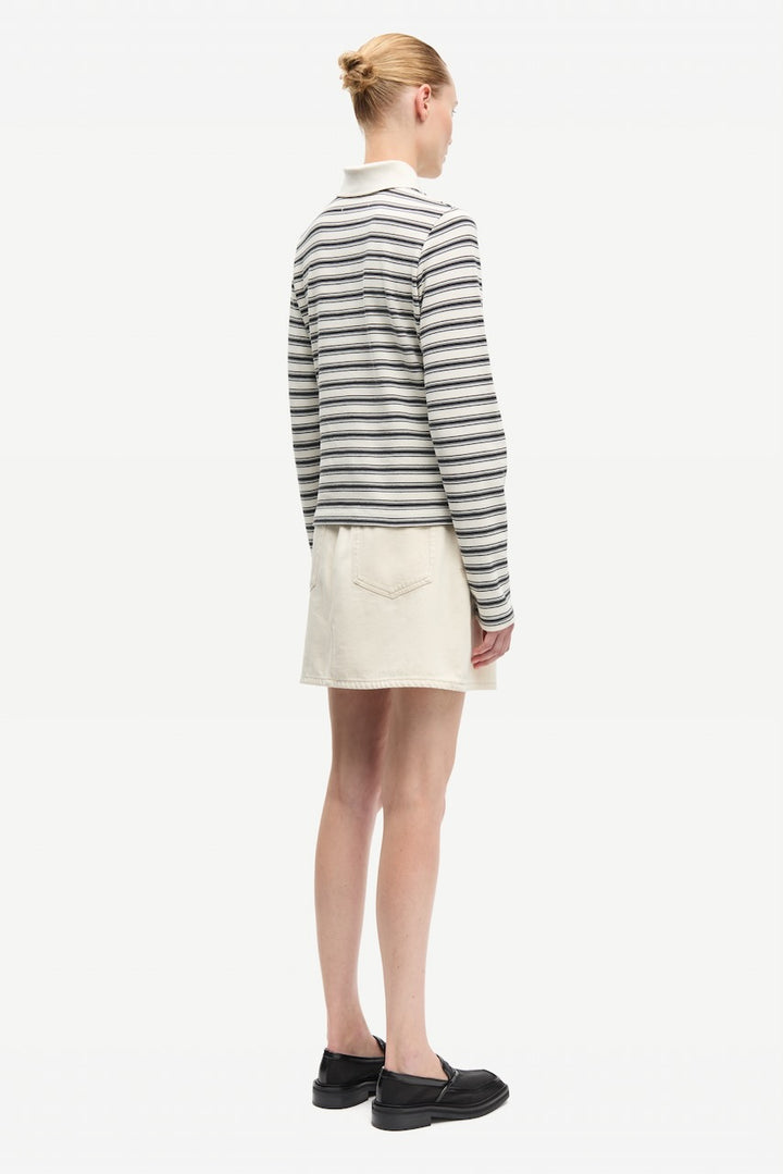 SADONELL LS Polo egret stripe