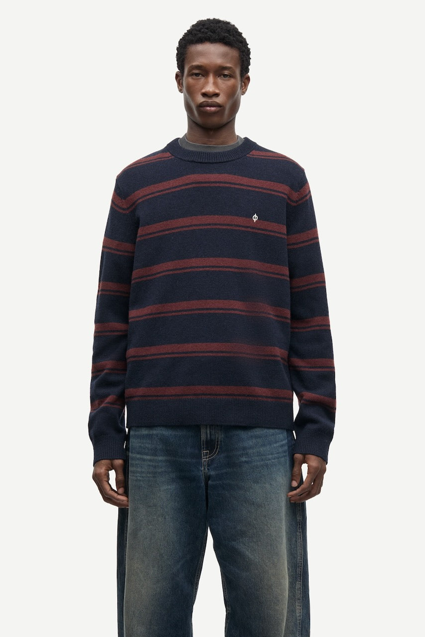 SAPATRIK Sweater bitter chocolate stripe