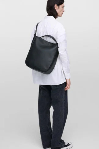 HOBO Tote Bag 14" black leather
