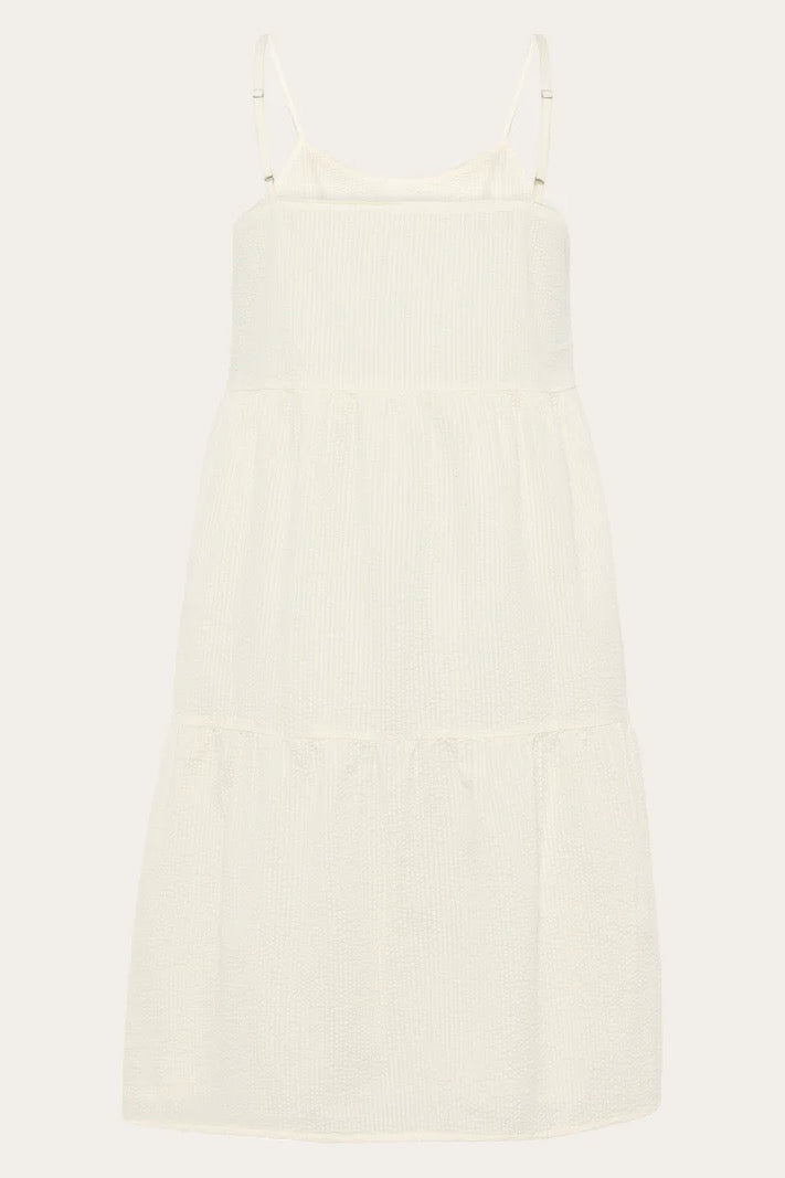 SEERSUCKER Strap Dress egret