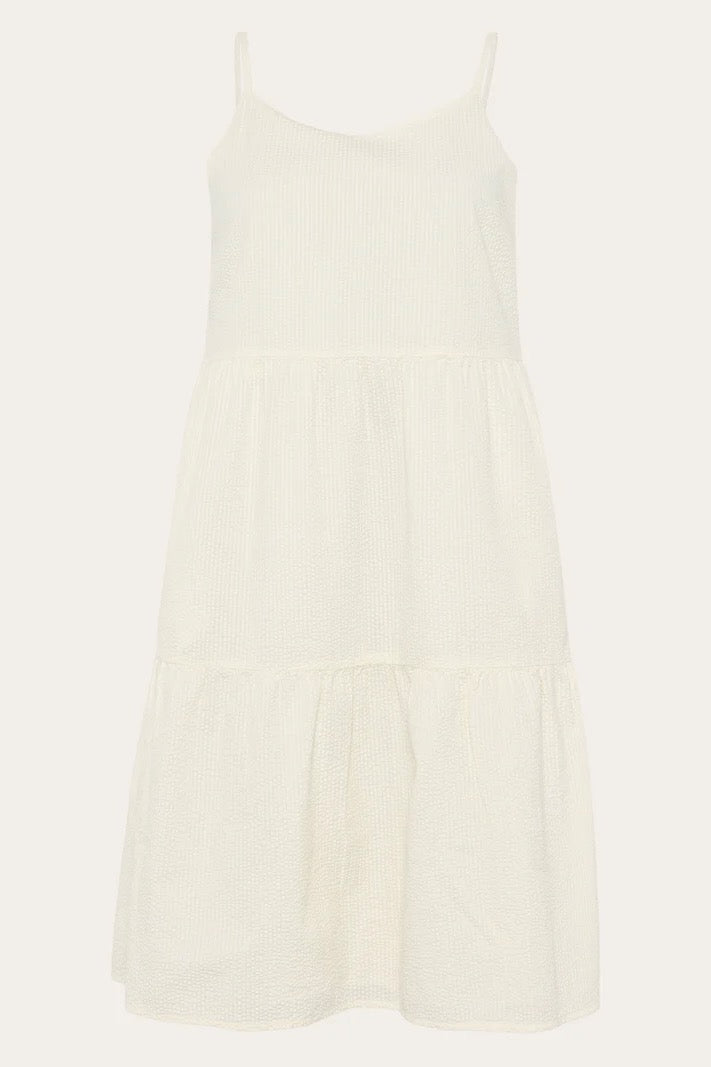 SEERSUCKER Strap Dress egret