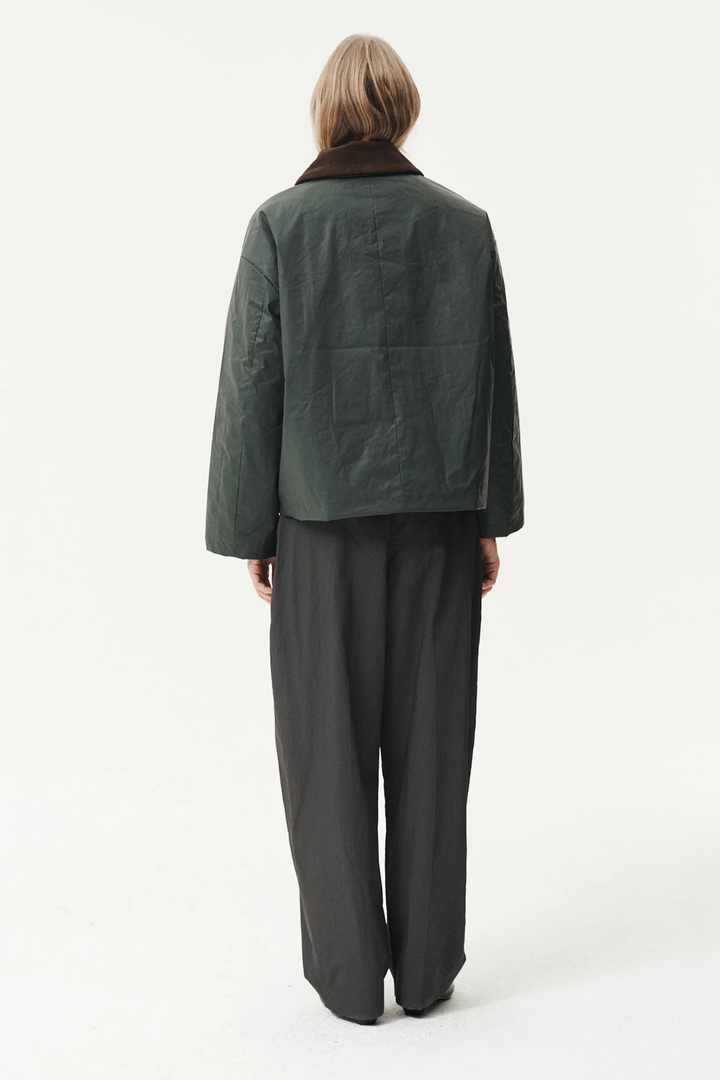 SHIRT Jacket Waxed Dark Grey Green