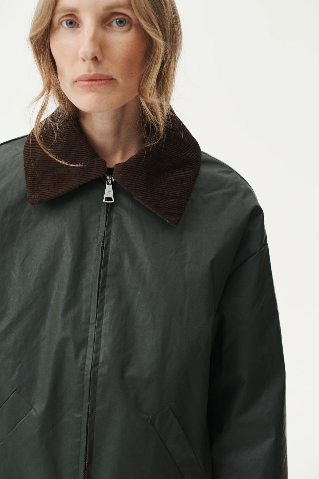 SHIRT Jacket Waxed Dark Grey Green